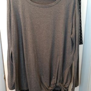 Gray long sleeve shirt